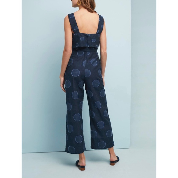 Anthropologie | Eva Franco textured polka dot jumpsuit - Picture 2 of 16